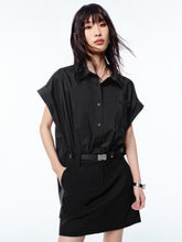 Women's Faux Two-Piece Blouse and Skirt Dress